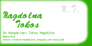 magdolna tokos business card